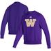 Women's adidas Purple Washington Huskies Premium Retro Pullover Sweatshirt