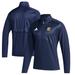 Men's adidas Navy Tennessee Chattanooga Mocs Sideline Quarter-Zip Pullover Top