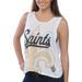 New Orleans Saints Junk Food Women's Oversized Logo Tank Top - White