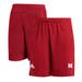 Men's adidas Scarlet Nebraska Huskers 9" Heat Ready Woven Shorts