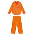 Women's Yellow / Orange Burnt Orange Silk Pyjamas Medium Two Bees London