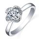 Maple Leaf Diamonds Women's Wind's Embrace 18ct White Gold Diamond Solitaire Engagement Ring, Diamond Carat 0.38 Colour G, Clarity SI1, Ring Size Q