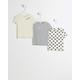 River Island Mini Girls Cream Printed T-Shirts 3 Pack