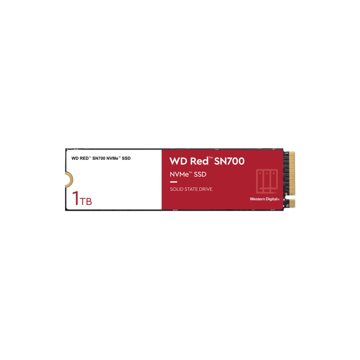 Western Digital SSD WD RED SN700 1TB NAS NVME M.2 PCIe WDS100T1R0C PCIe 3.0 x4 Image