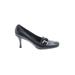Victoria Spenser Heels: Loafers Stilleto Classic Black Print Shoes - Women's Size 10 - Round Toe