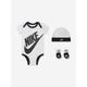 Nike Baby Boys Futura Logo Box Bodysuit Set In White Size 0 - 6 Mths