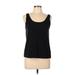 DKNY Sleeveless T-Shirt: Black Tops - Women's Size Large
