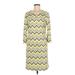 Tacera Casual Dress - Shift: Yellow Chevron Dresses - Women's Size Medium