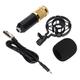 Annadue BM800 Wired Condenser Microphone, XLR to 3.5mm Desktop Cardioid Microphone Set, with Shockproof Mount, for Broadcast Recording, Games, Voice Chat, etc(black gold)