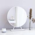 ACHZYFT Table Mirror,Vanity Mirror,Mirror Dressing Table Mirror,30 X 30cm,40 X 40cm,50 X 50cm Round Mirror, For Dressing Table Desk, Bathroom, Bedroom(Size:30cm,Color:White)