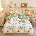 Kimko Kids Giraffe Bedding Set,Palm Leaf Sunflower Duvet Cover Set,Comfortable, Breathable and Durable【4Pcs -1 Duvet Cover Set + 1 Flat Sheet + 2 Pillowcases】 (# Giraffe, Twin)