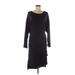 Current/Elliott Casual Dress - Sweater Dress: Black Dresses - Women's Size Large