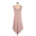 Leith Casual Dress - A-Line Scoop Neck Sleeveless: Tan Solid Dresses - Women's Size X-Small