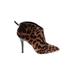 B Brian Atwood Ankle Boots: Brown Leopard Print Shoes - Women's Size 8 1/2 - Almond Toe