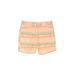 Adidas Athletic Shorts: Orange Stripes Activewear - Women's Size 8