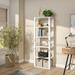 The Twillery Co.® Noriega 66" H x 23" W x 13" D Shelving Unit Wood in Brown/White | 66.93 H x 23.6 W x 13.8 D in | Wayfair