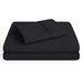 Bare Home Stretch Sheet Set Jersey Knit/Microfiber/Polyester in Black | Twin XL | Wayfair 840105732464