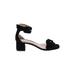 Banana Republic Heels: Black Print Shoes - Women's Size 6 1/2 - Open Toe