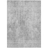 Gray Rectangle 8' x 10' Area Rug - Bungalow Rose Fareham Indoor/Outdoor Area Rug w/ Non-Slip Backing 120.0 x 96.0 x 0.19 in Polyester | Wayfair