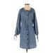 J.Crew Casual Dress - Shirtdress: Blue Dresses - Women's Size X-Small Petite