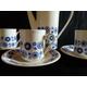 Vintage Lord Nelson SERENADE coffee or tea service. pot 5 cups and saucers. creams and sugar. flower power 1960s.