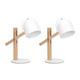 Lampe de Bureau pour Bureau à LED en Bois Naturel (2 pcs) Bodhi