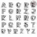 New 925 Sterling Silver 26 Alphabet Letter A Beads Fit Pandora 925 Original Bracelet Charm Silver