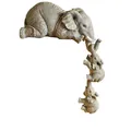 Elephant Hanging Crafts Artwork Outdoor Courtyard Sculpture Mother and Child Three Elephants Resin