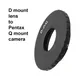 D-PQ for D mount lens - Pentax Q mount camera Mount Adapter Ring D-Q for Pentax Q Q7 Q10 Q-S1 etc.