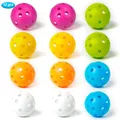 12PcsPractice Golf Balls Hollow Plastic Golf Training Balls Colored Airflow Golf Balls Swing