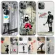 Street Art Banksy Graffiti For iPhone 11 15 13 14 Pro Max 12 Mini Phone Case X XS XR 7 Plus Print 6S