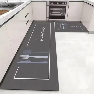 Kitchen Floor Mat Bedroom Living Room Long Bedside Hallway Hallway Soft Washable Carpet Non-slip Bathroom Entrance Doormat