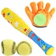 1 Set/4 Pcs ABS Baseball Kit Baseball for Kids Chindren Outdoor Ball Sports 1 Pc Bat 1 Pc Hoop and