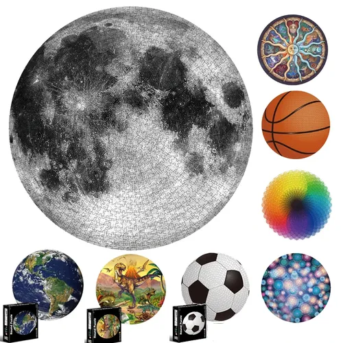 65cm rundes Puzzle 1000 Stück Kind 3d Erde Mond Sternbild Regenbogen papier montieren Puzzle Spiele