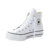 Sneaker CONVERSE "CHUCK TAYLOR ALL STAR LEATHER PLATFORM", Gr. 37, weiß (weiß, weiß), Leder, sportlich, Schuhe