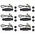 6X Pre-Wired 6-String Single Coil Harness with Volume & Tone Pots for Electric Box Guitar Electric Box