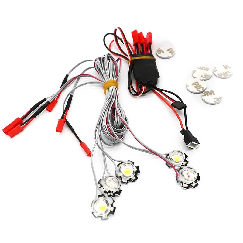 1PCS Explosion-blinkende LED Strobe Licht JST 2S 3S 4S 5S 6S Batterie Versorgung 5 Lampen RC Nacht Navigation Licht für Modell Flugzeug