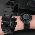 Kunststoff Stahl Uhren armband für Casio Armband Falt schnalle Herren PRW-6000/6100/3100/3000