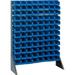 Quantum Storage Systems QRU-12S-220-96 Single Sided 12 Rail Unit with 96 QUS220 Ultra Stack & Hang Bins Blue