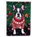 Boston Terrier Christmas House Flag 28 in x 40 in