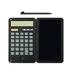 Calculator 12-Digit Display Desk Calcultors with Erasable Writing Table Solar Battery Dual Power Pocket Calculator Black