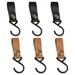 6Pcs Camping Clothesline Hooks Leather Strap Hook Leather Hangers Camping Hooks