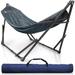 Tranquillo Universal 106.5" Double Hammock with Adjustable Stand and Bag, Gray - 26