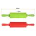 Silicone Rolling Pins for Baking 30cm x 4.2cm Red & Green - Red & Green