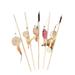 FRCOLOR 5pcs Feather Mouse Cat Toy Funny Wood Stick Teaser Training Wand Kitten Interactive Wand Toy Bell Playing Wand (Random Style)