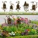 Augper Metal Bird House With Poles Outdoor Metal Bird House Stake Bird House For Patio Backyard Patio Outdoor Garden Decoration