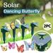 Hxoliqit 2PC Garden Decor Solar Dancing Butterfly Solar/Battery Powered Butterfly Flower Pots Cute Flower Pots Garden Decor Garden Supplies