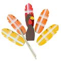 Thanksgiving Turkey Planter Decor Turkey Planter Sticks Funny Wooden Turkey Sticks Flowerpot Fire Chicken Outdoor Garden Farm Yard Turkey Planter Decoration Insert For Garden Yard