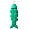 COFEST Home Decoration Fish Metal Wind Chimes Fish Decor for Home koi Fish Bech Decor Wind Chimes for Outside Garden Yard Ocean Wall Decor Nautical Decor Garden Gift Green