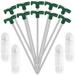 10Pcs Tent Stakes Set with 4 Ropes Metal Camping Tent Ground Stakes Sturdy Canopy Windproof Pegs Reusable Outdoor Tent Pegs Canopy Stakes Kit for Outdoor Camping Hiking
